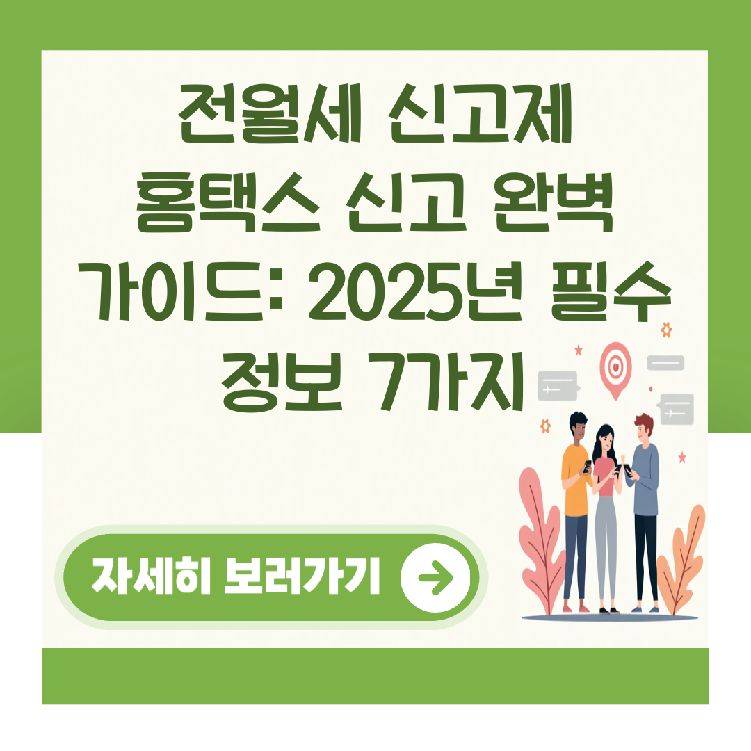 전월세 신고제 홈택스 신고 완벽 가이드: 2025년 필수 정보 7가지 대표 이미지
