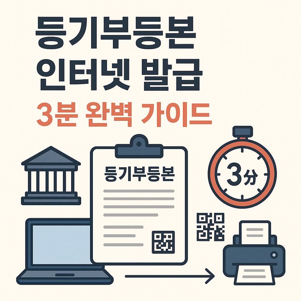 등기부등본 인터넷 발급 3분 완벽 가이드