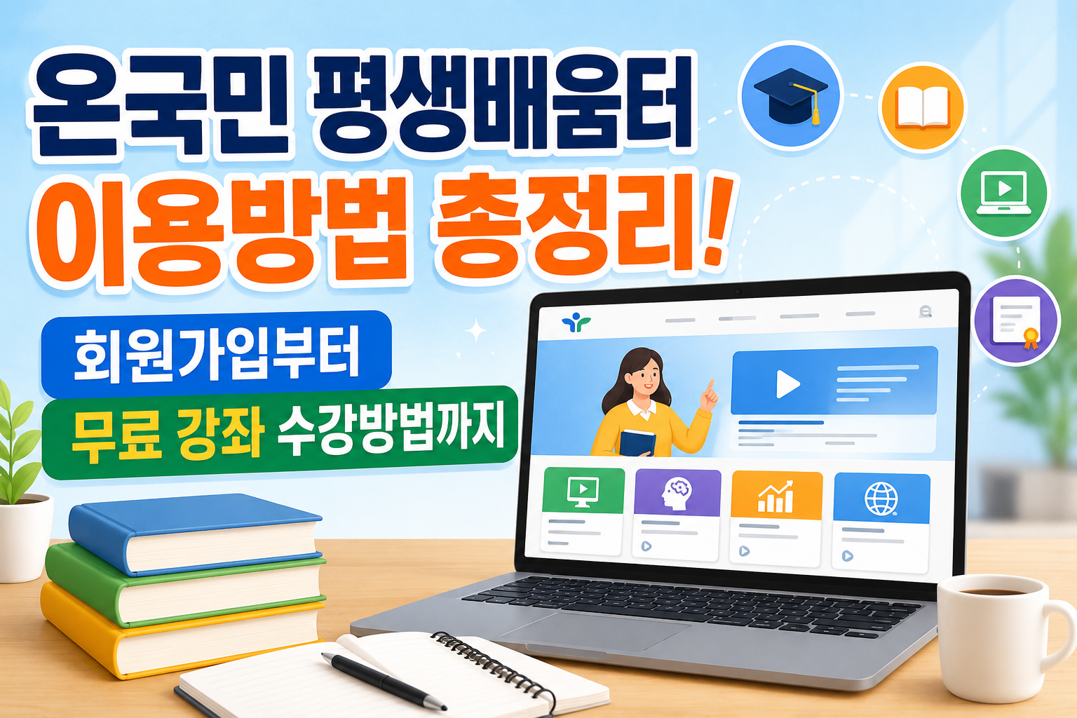 온국민 평생배움터 이용방법 총정리! 회원가입부터 무료 강좌 수강방법까지 관련 사진