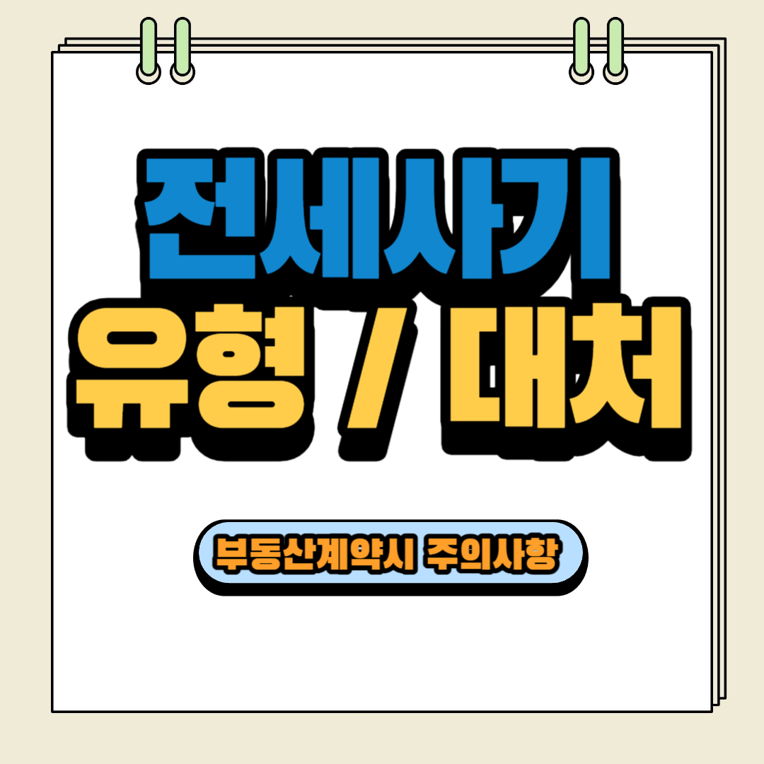 전세사기 유형과 대처방안