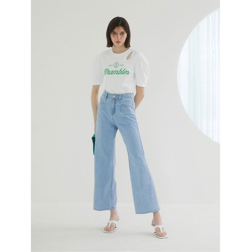 에고이스트 Label 레직기포인트 썸머 와이드 데님 팬츠 EN2ODP08