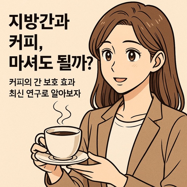 커피잔을 들고 간 보호 효과를 생각하는 여성(출처: 자체제작)