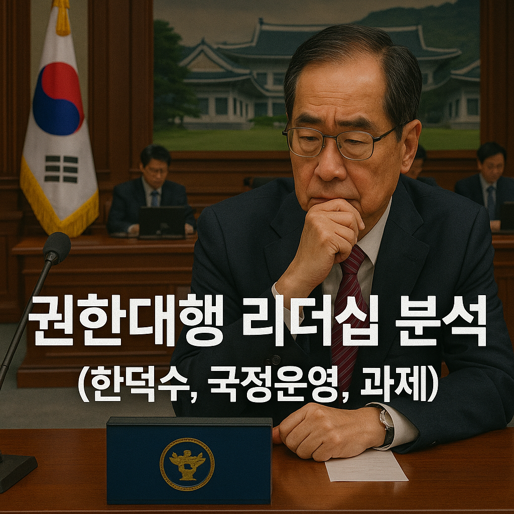권한대행 리더십 분석 (한덕수, 국정운영, 과제)