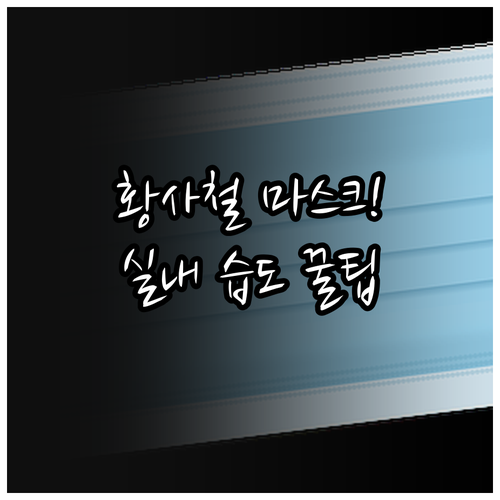 황사철 올바른 마스크 착용법과 실내 ..