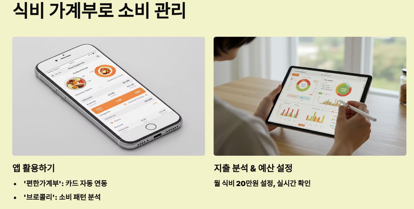 식비 가계부로 소비 관리하기