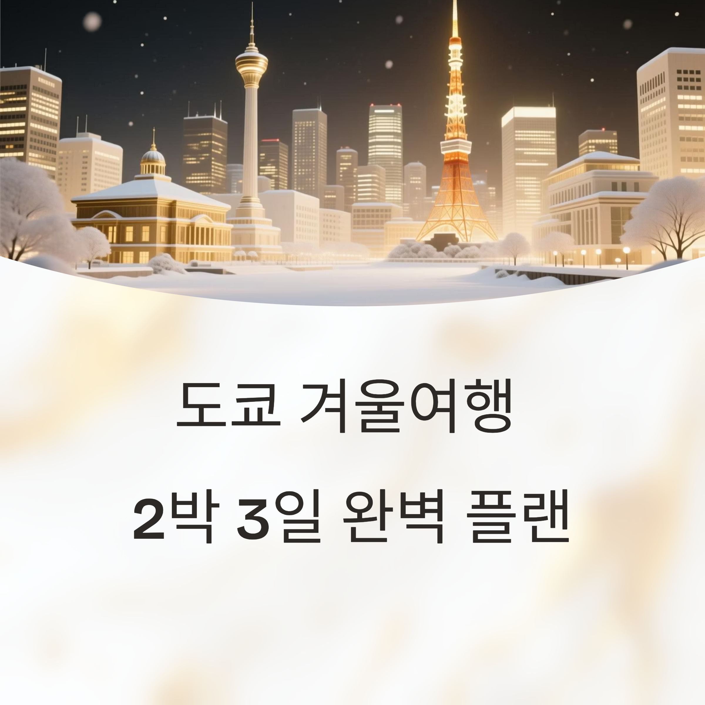 도쿄 겨울여행 코스 추천, 2박 3일 완벽 일정