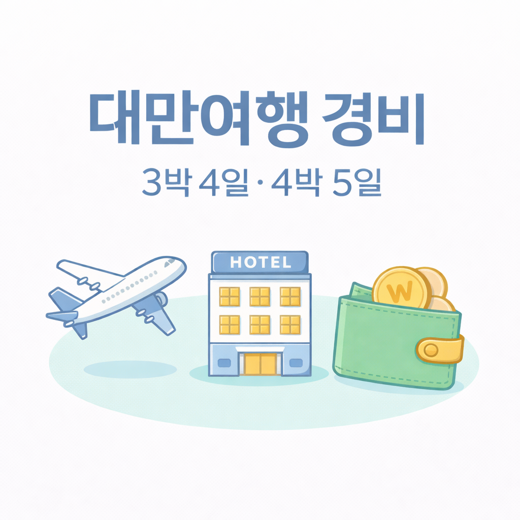 대만여행 경비 총정리