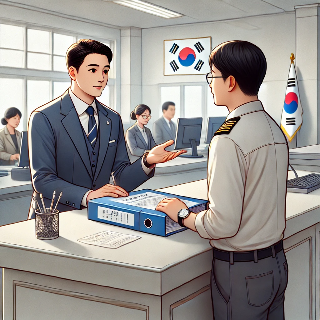 공무원이 민원인에게 직불금 관련 상담을 해주는 모습