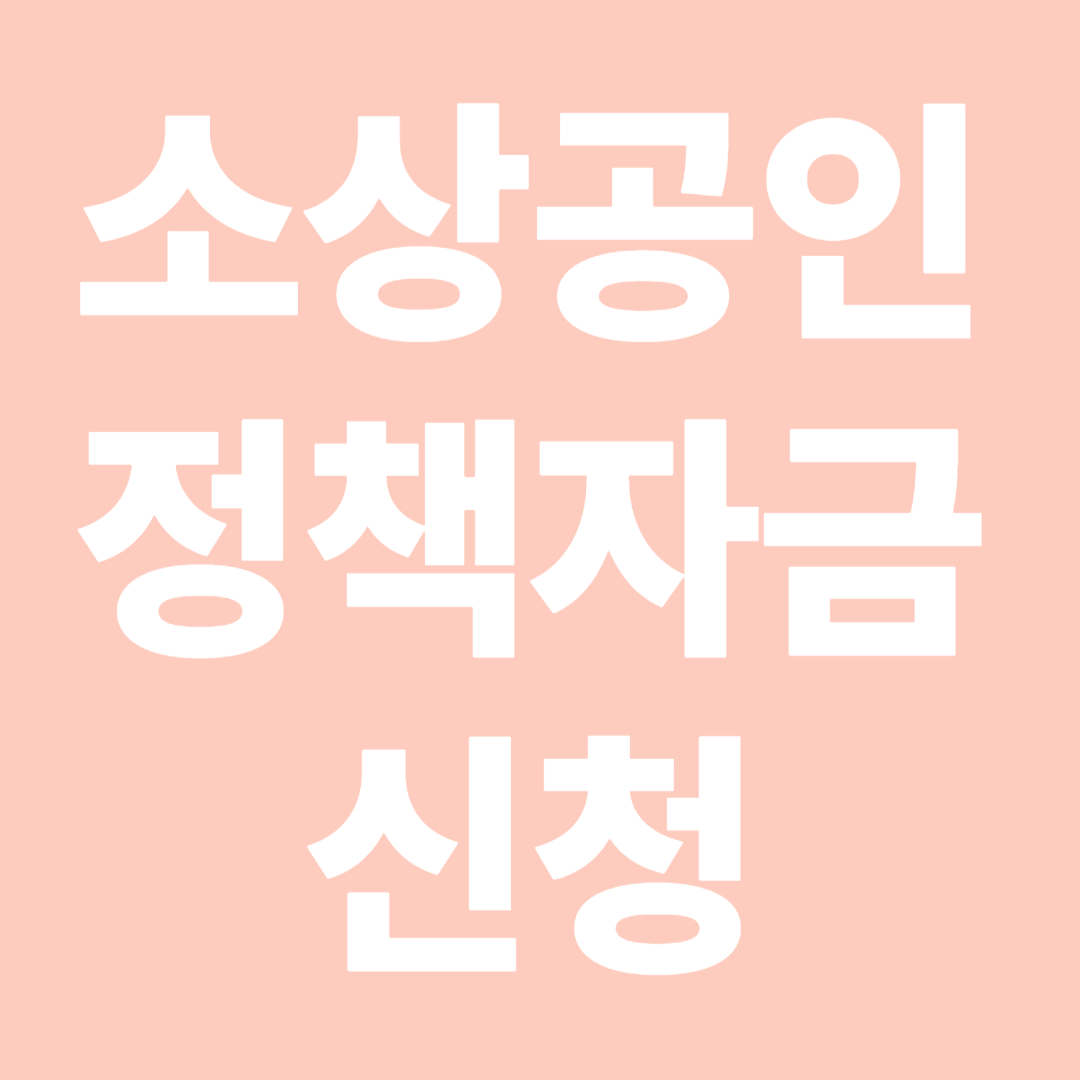 소상공인 정책자금 신청