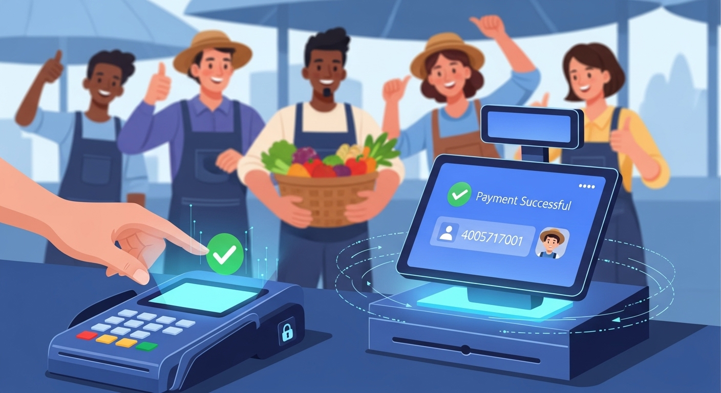 농업인의 계좌로 공익직불금이 안전하게 지급되는 모습. 직불금의 성공적인 수령과 안정적인 농가 소득을 상징합니다.