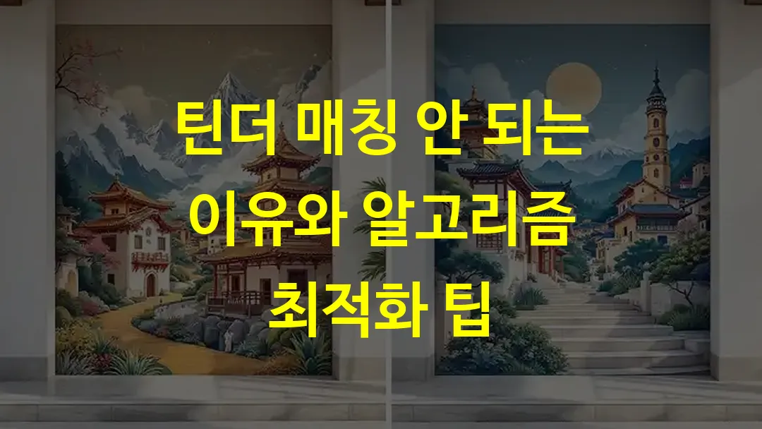 틴더 매칭 안 되는 이유와 알고리즘 최적화 팁