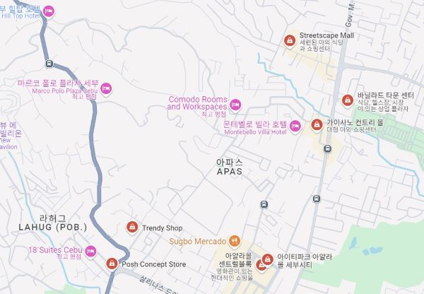 세부-호텔-지도