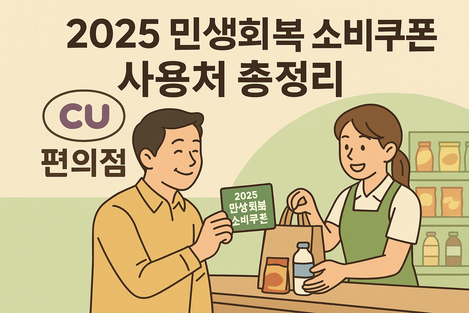 2025 민생회복 소비쿠폰 사용처 총정리 편의점·마트 어디까지 되나?