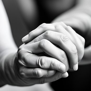 갱년기 극복방법 (서로 잡고 있는 손)