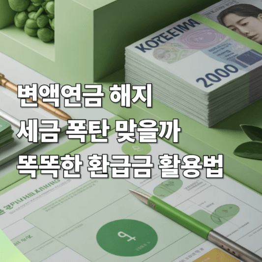 변액연금 해지, 세금 폭탄 맞을까? 똑똑한 환급금 활용법