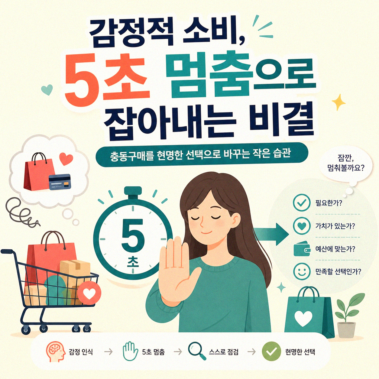 돈 쓰기 전 5초 멈추기, 뭘 달라질까
