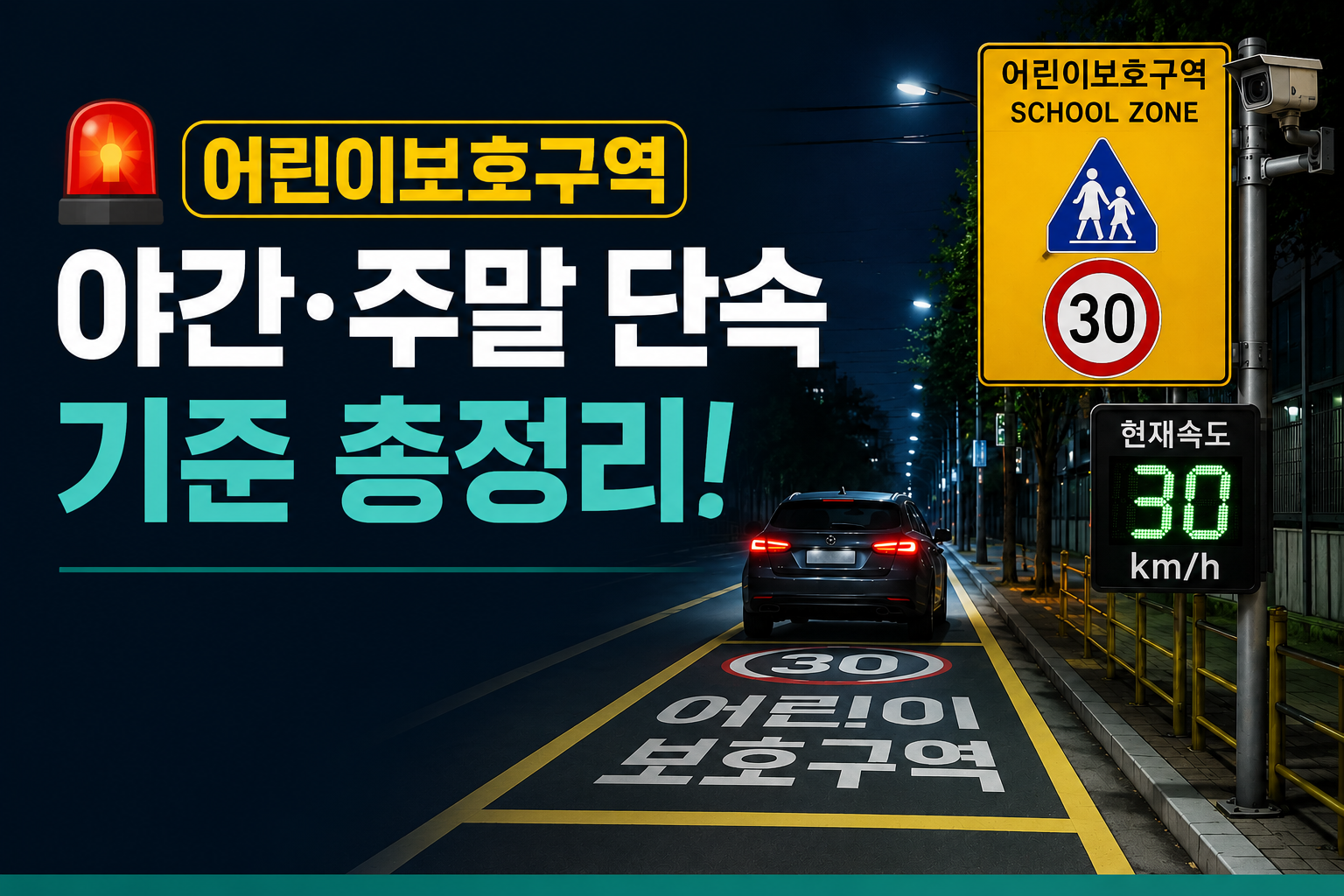 2026 스쿨존 단속 기준｜밤에도 속도위반 단속될까?