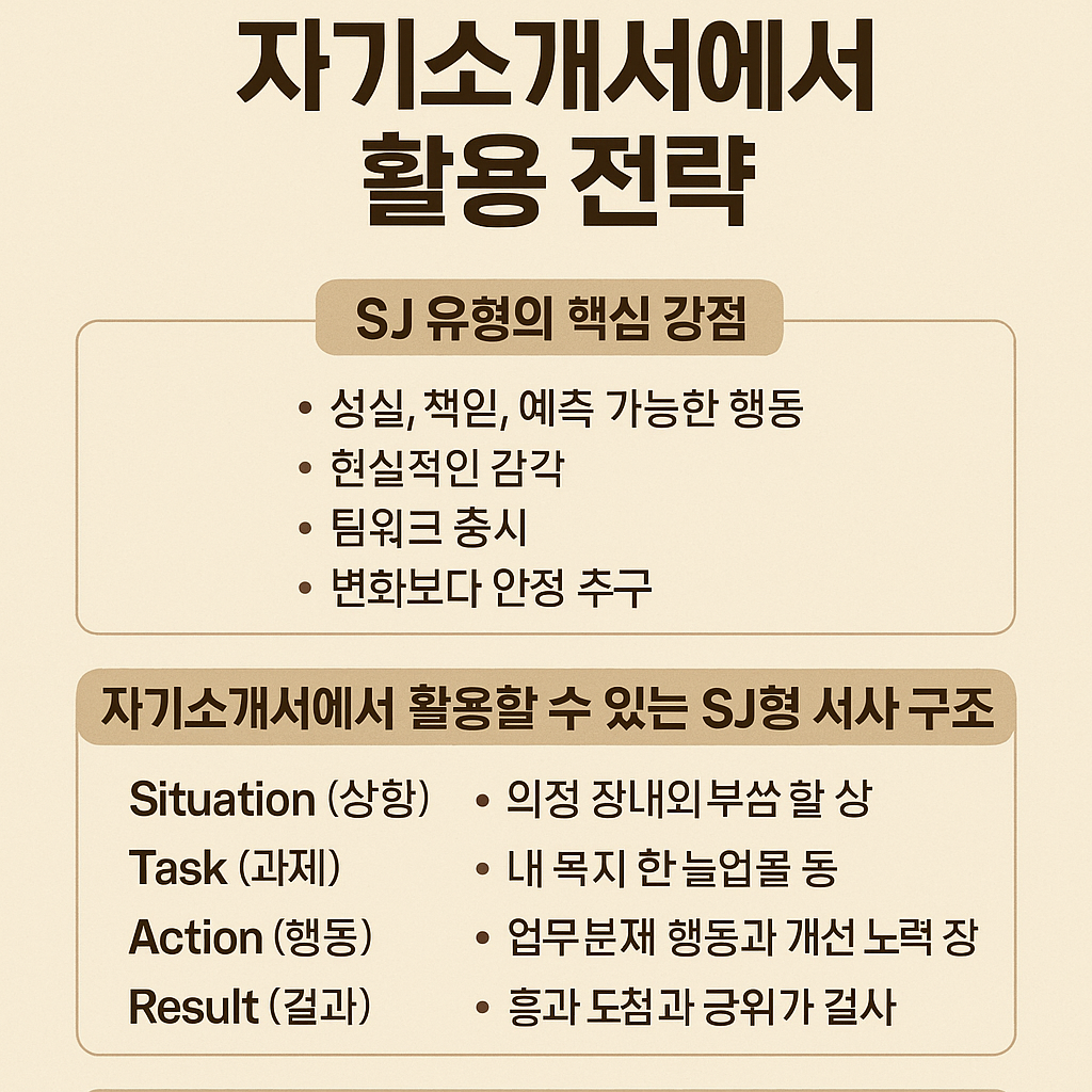 SJ 유형의 조직 적응력과 자기소개서에서의 활용 전략