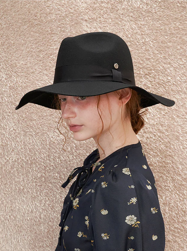 소이현 <사랑을 처방해 드립니다> 17회 18회 브라운햇 BROWN HAT 블랙 울 펠트 페도라 모자