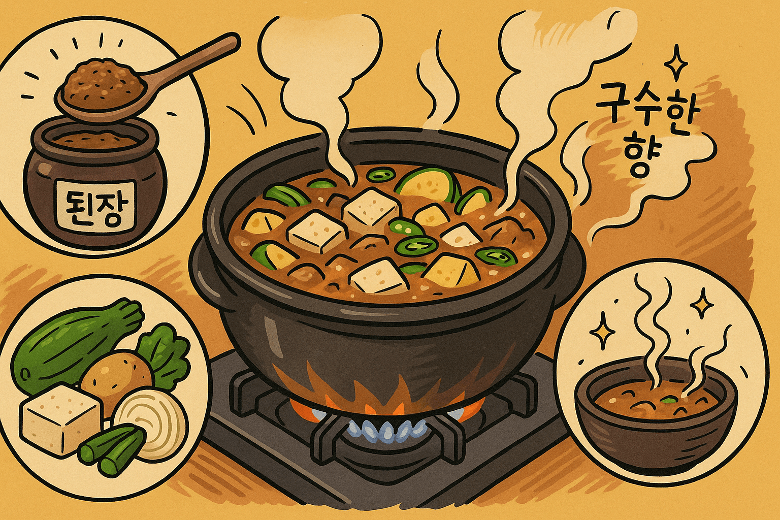 된장찌개, 발효의 깊은 맛 3가지