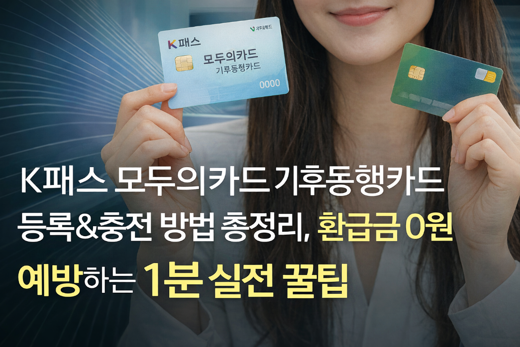 K패스·기후동행카드 등록 및 충전법 환급금 100% 받는 법