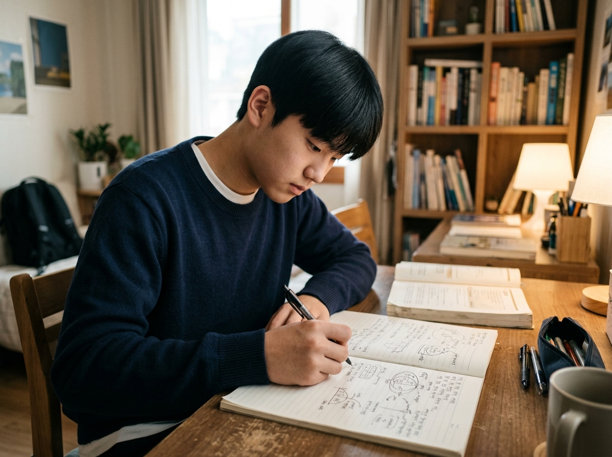 과학 개념을 스스로 정리하며 학습하는 학생