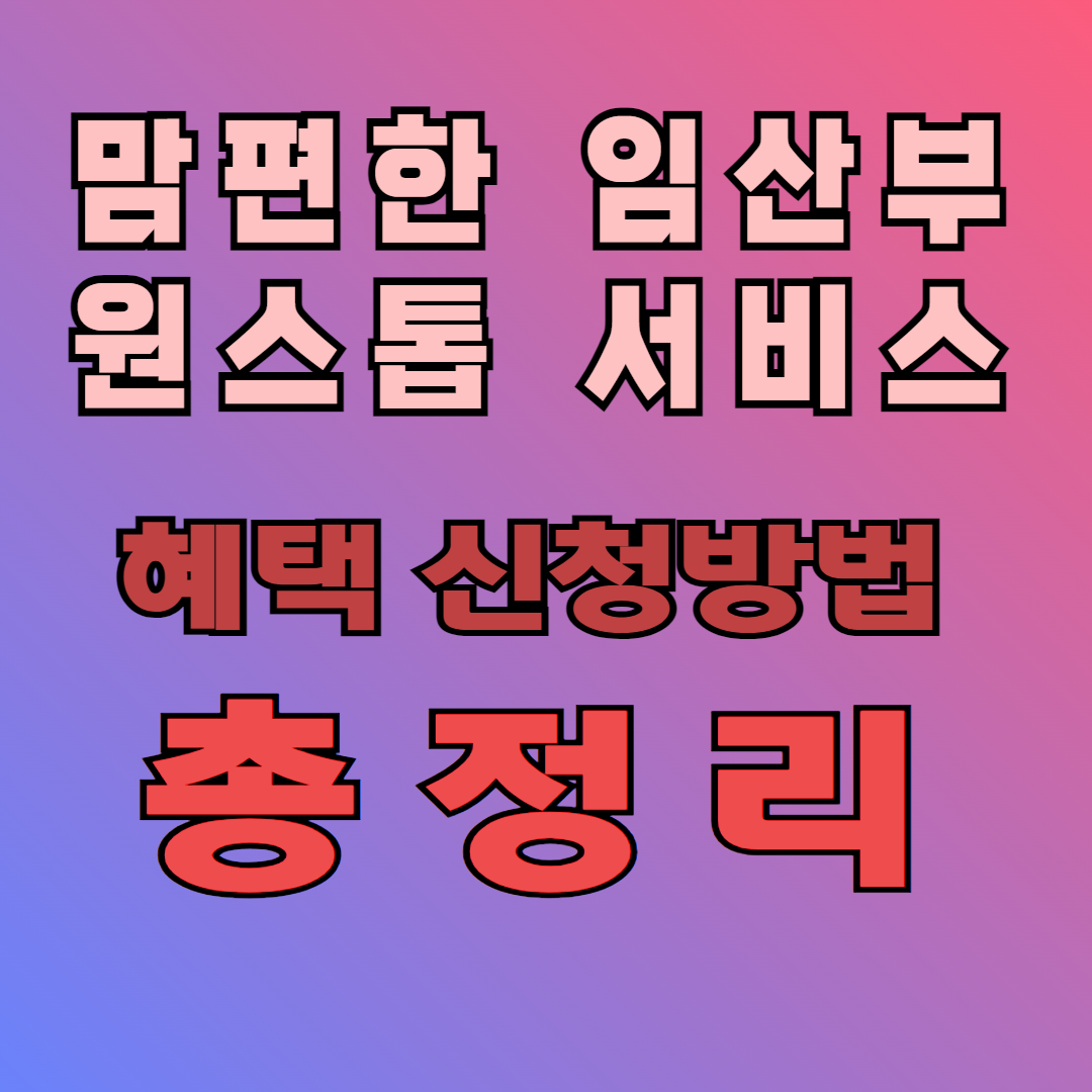 맘편한 임산부 원스톱 지원 서비스