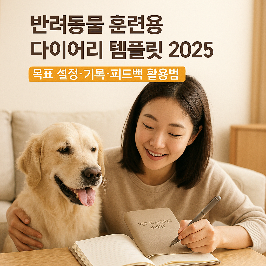 반려동물 훈련용 다이어리 템플릿 2025 ｜ 목표 설정·기록·피드백 활용법