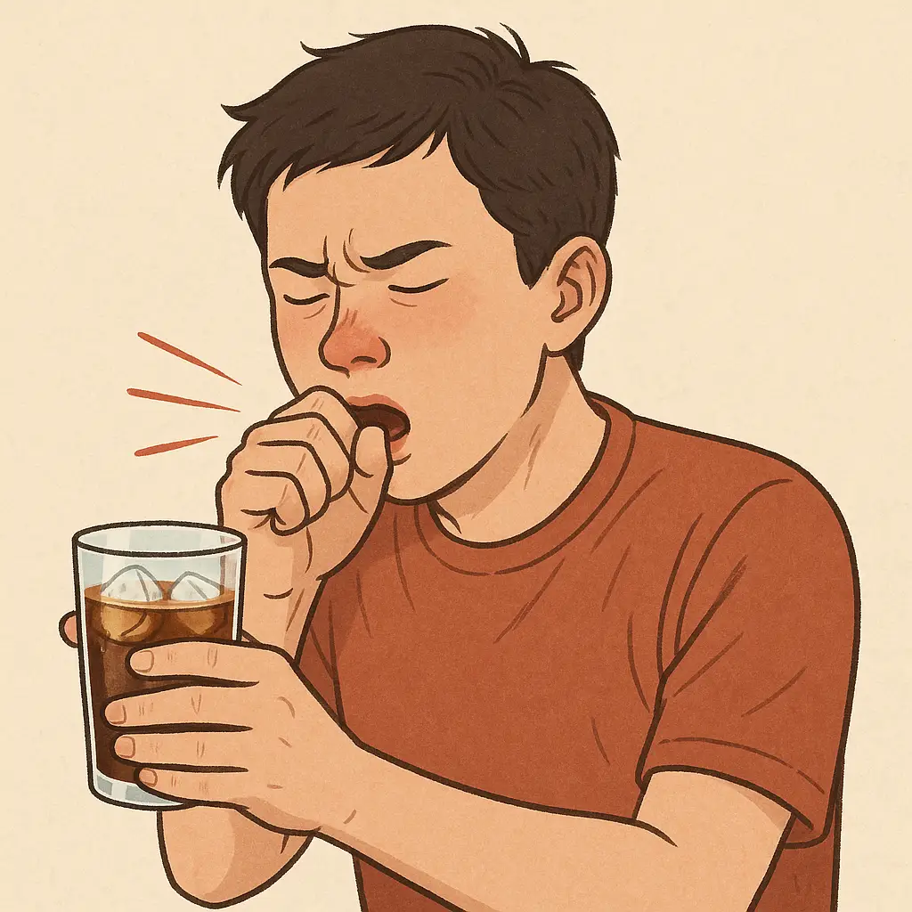 찬 음료를 마시면 기침이 나는 이유