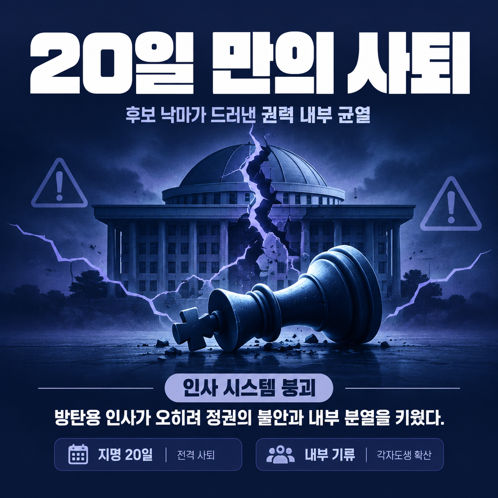 20일 만의 사퇴