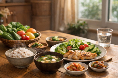 건강을 지키는 올바른 식단 사진