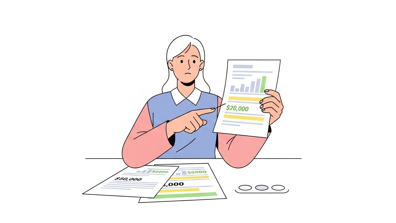 여성이 지원금 금액을 비교하며 계산기를 두드리는 장면, 여성창업지원금은 금액만 보지 말고 사업 계획에 맞춰 예산을 설계해야 합니다.