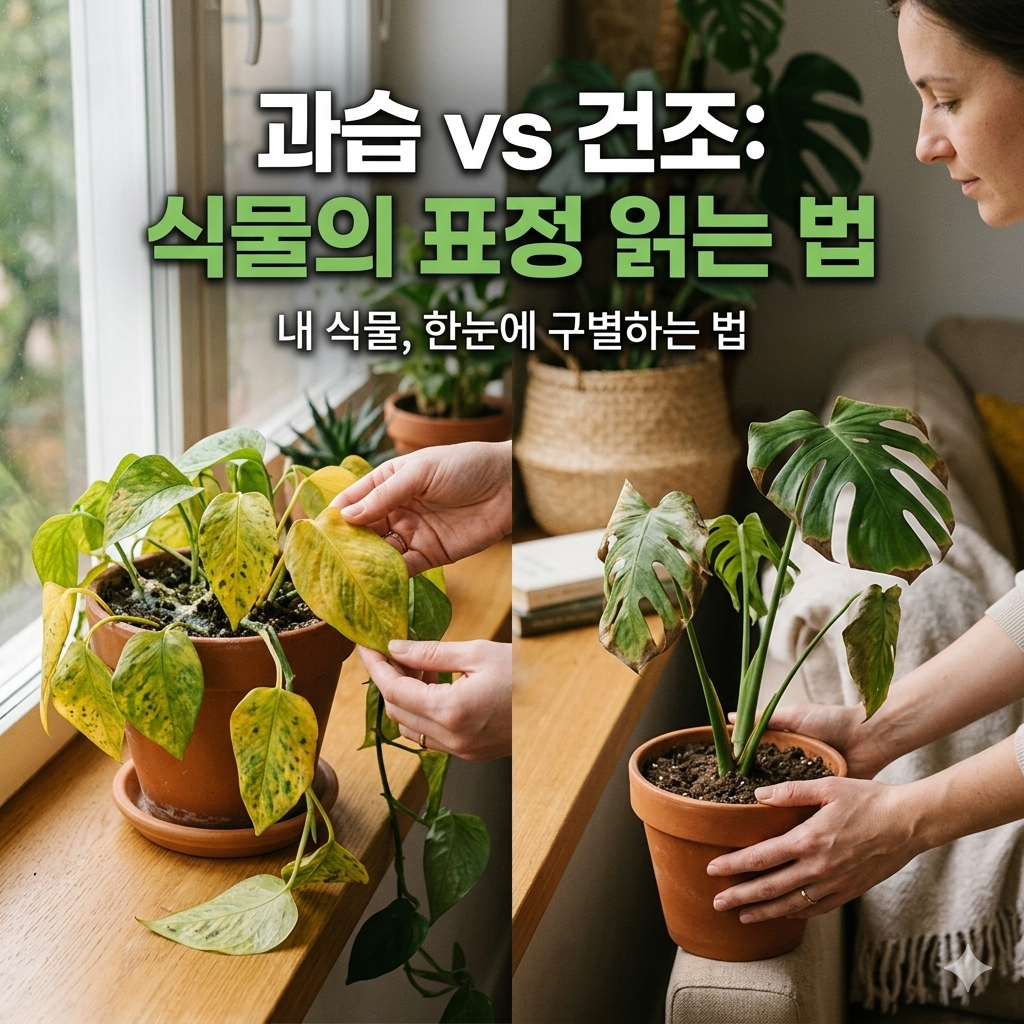 식물 과습 vs 건조 구별하는 확실한 방법