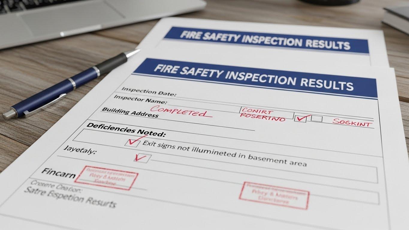 소방 작동점검 결과 보고서