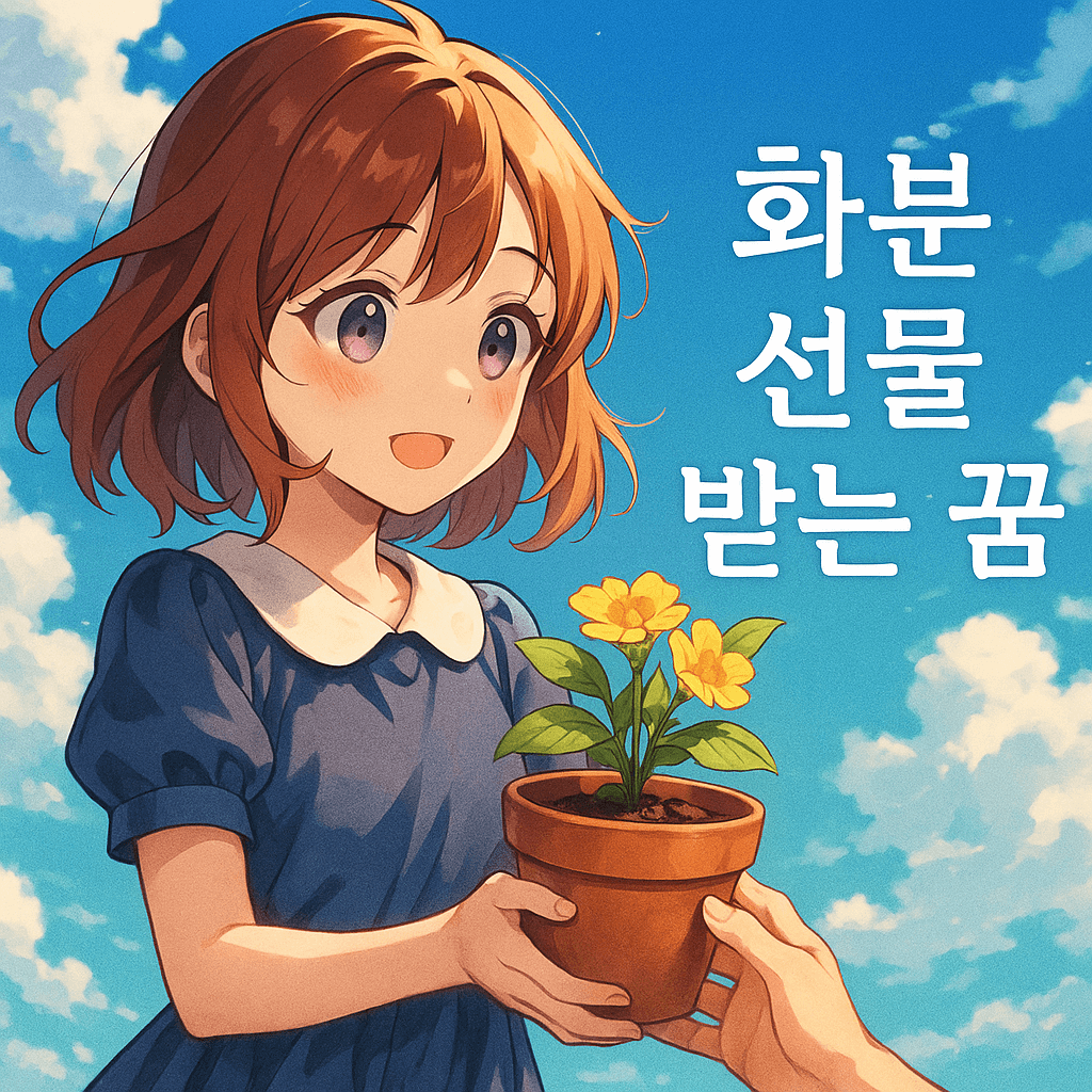 화분 선물 받는 꿈 해몽