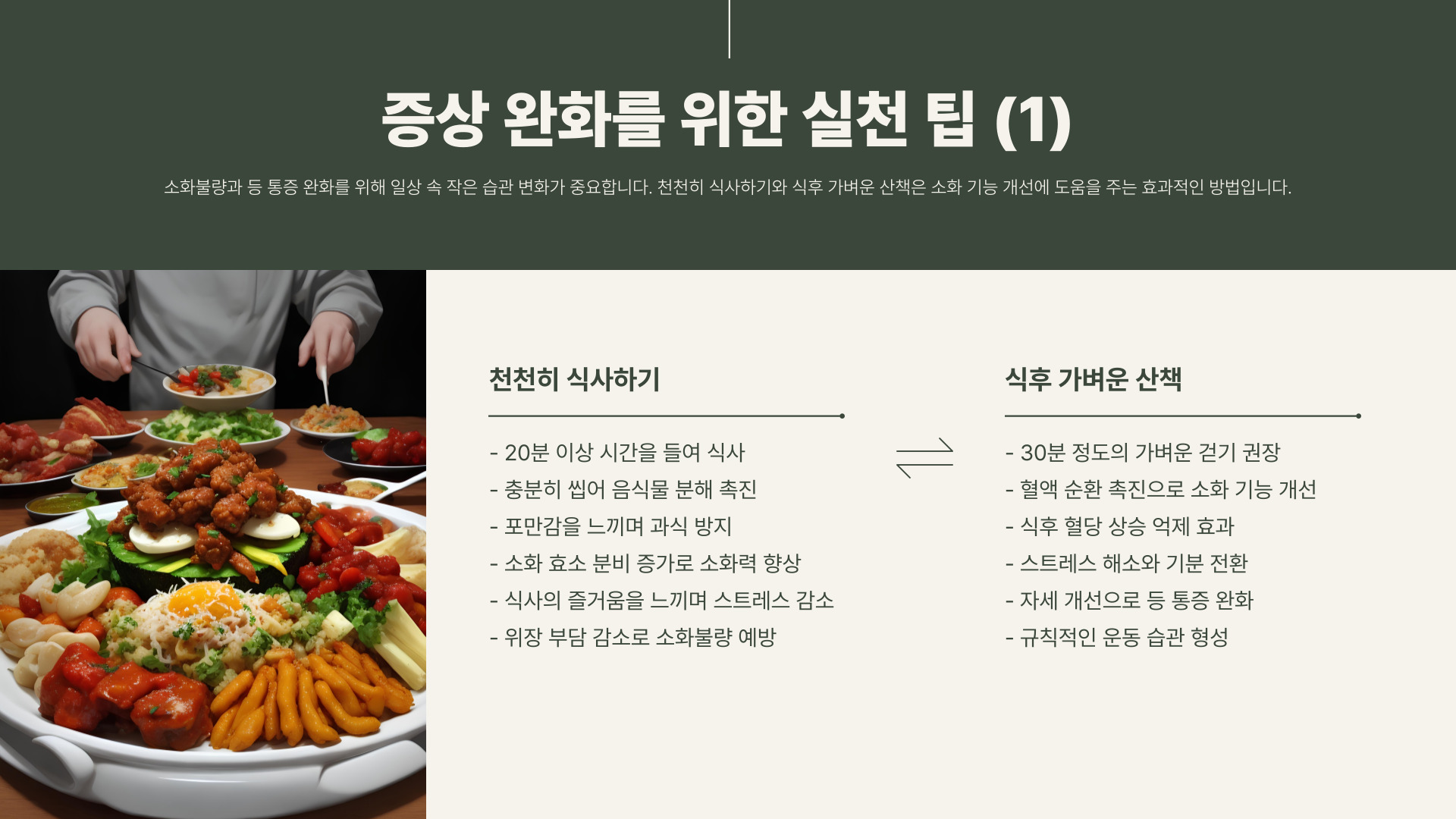 소화가 안되고 등이 아파요