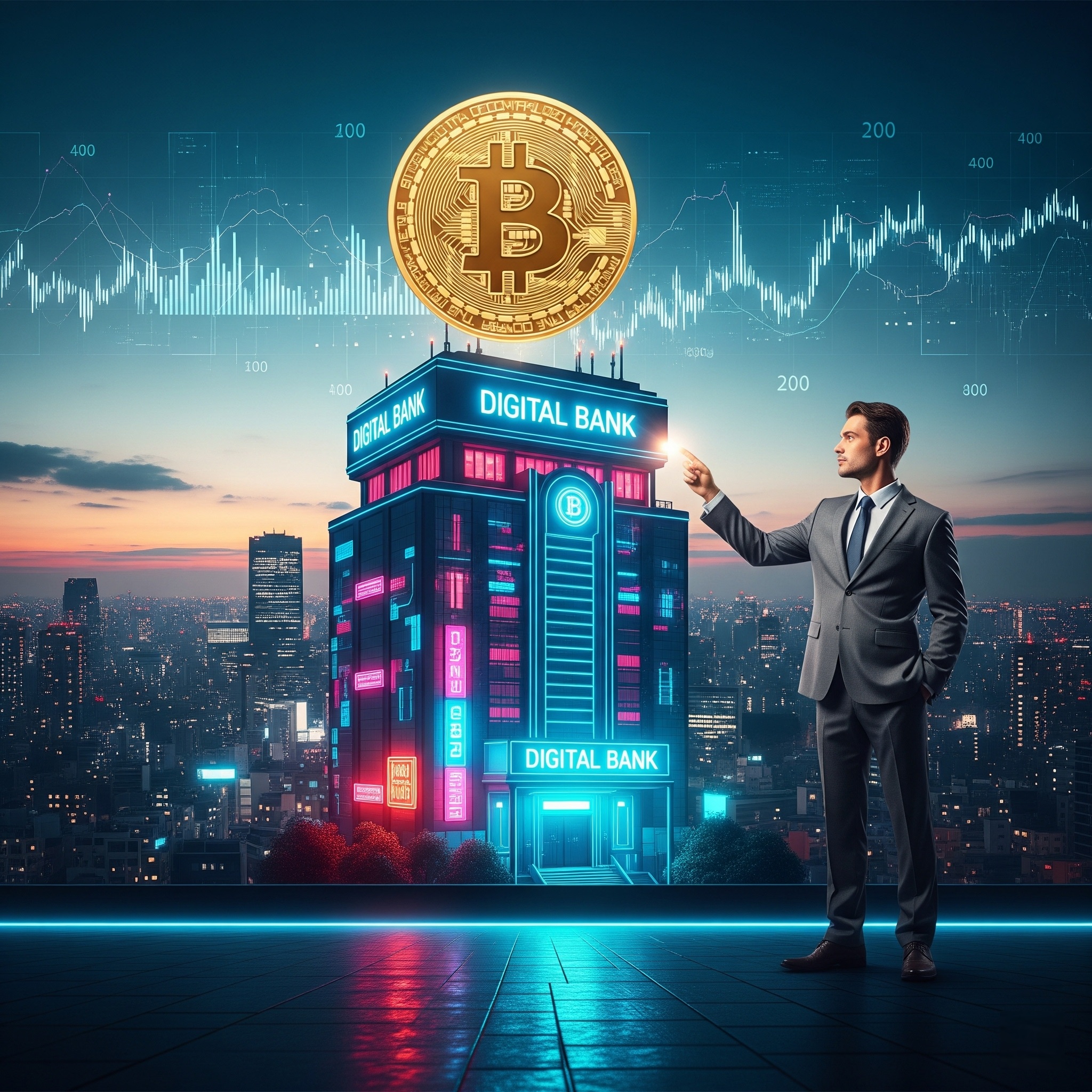 비트코인 담보로 디지털은행 인수 추진