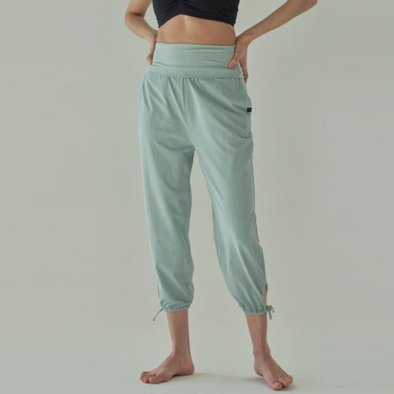 오즈이즈 여성 폴드업 홀 스트링 팬츠 민트 OZPN2050