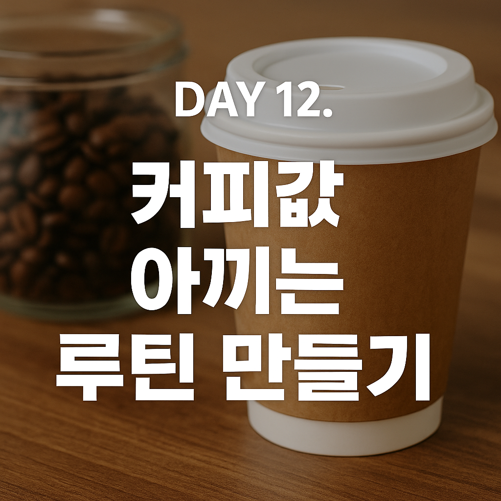 커피값 아끼는 루틴 만들기