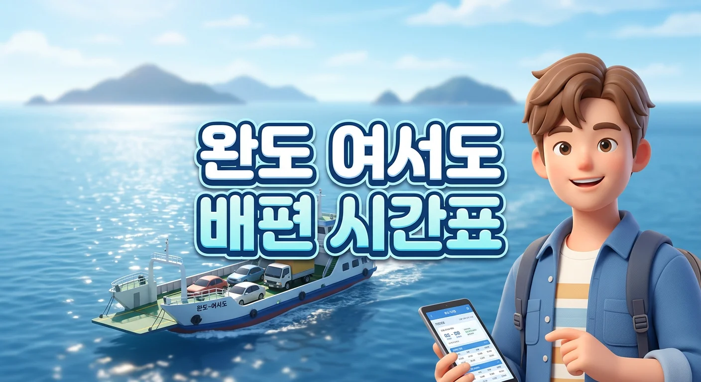 완도-여서도 배편 시간표 여객 요금 차도선 비용 정리