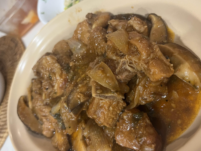 완성된 돼지갈비찜