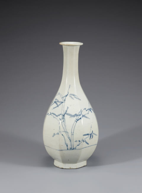 백자 청화 대나무무늬 각 병