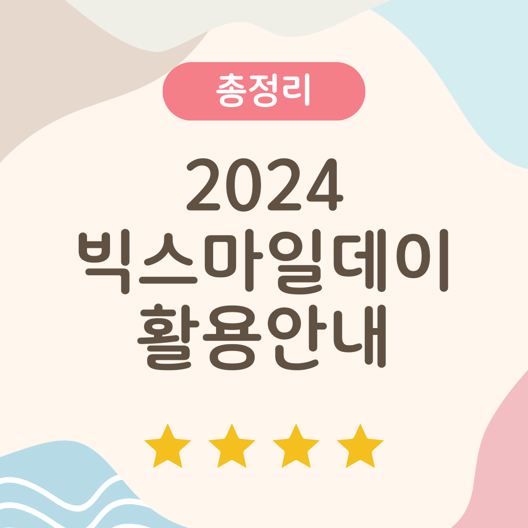 빅스마일데이 활용안내