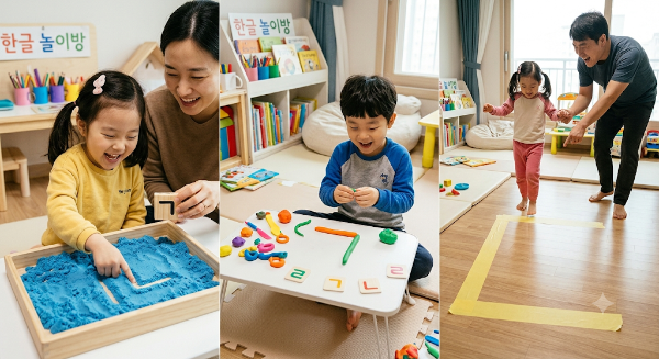 연필 없이 시작하는 감각 중심 한글 놀이 방법