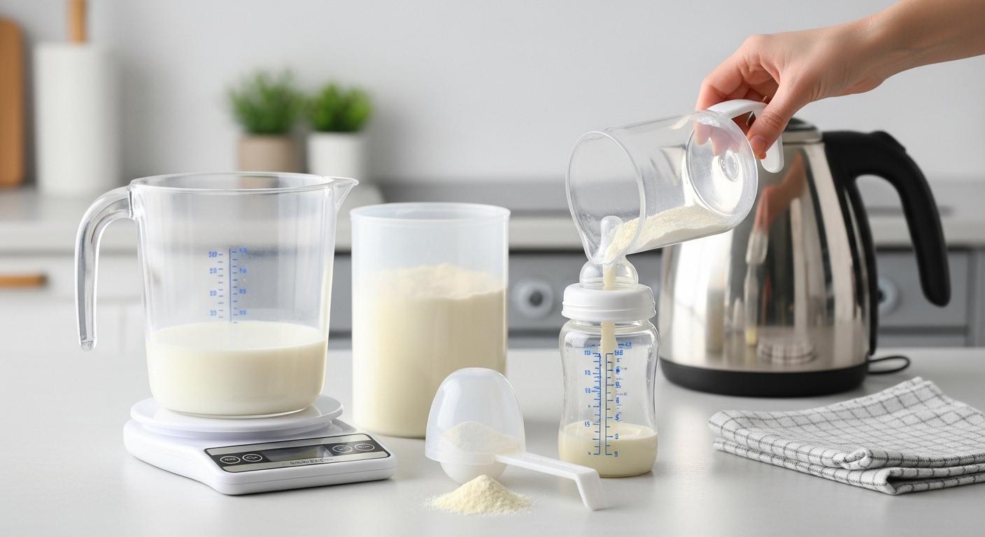 신생아 분유 타는법