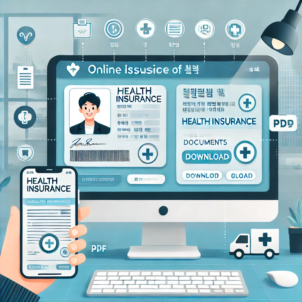 건강보험 인터넷 발급 관련 이미지