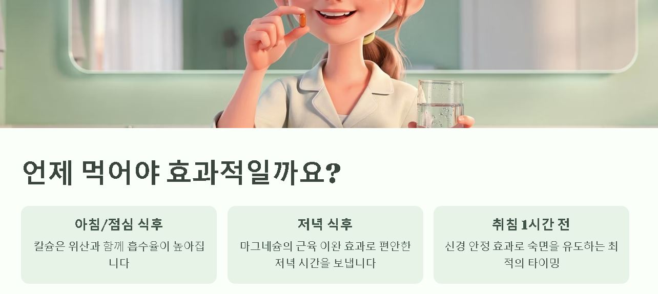 칼슘 마그네슘 영양제 핵심정리