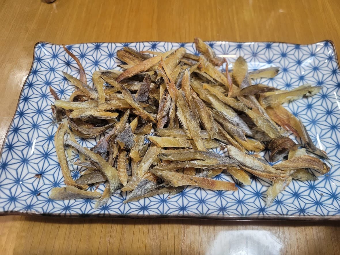 140도에서 조리 후 잘라놓은 최종 완성 노가리