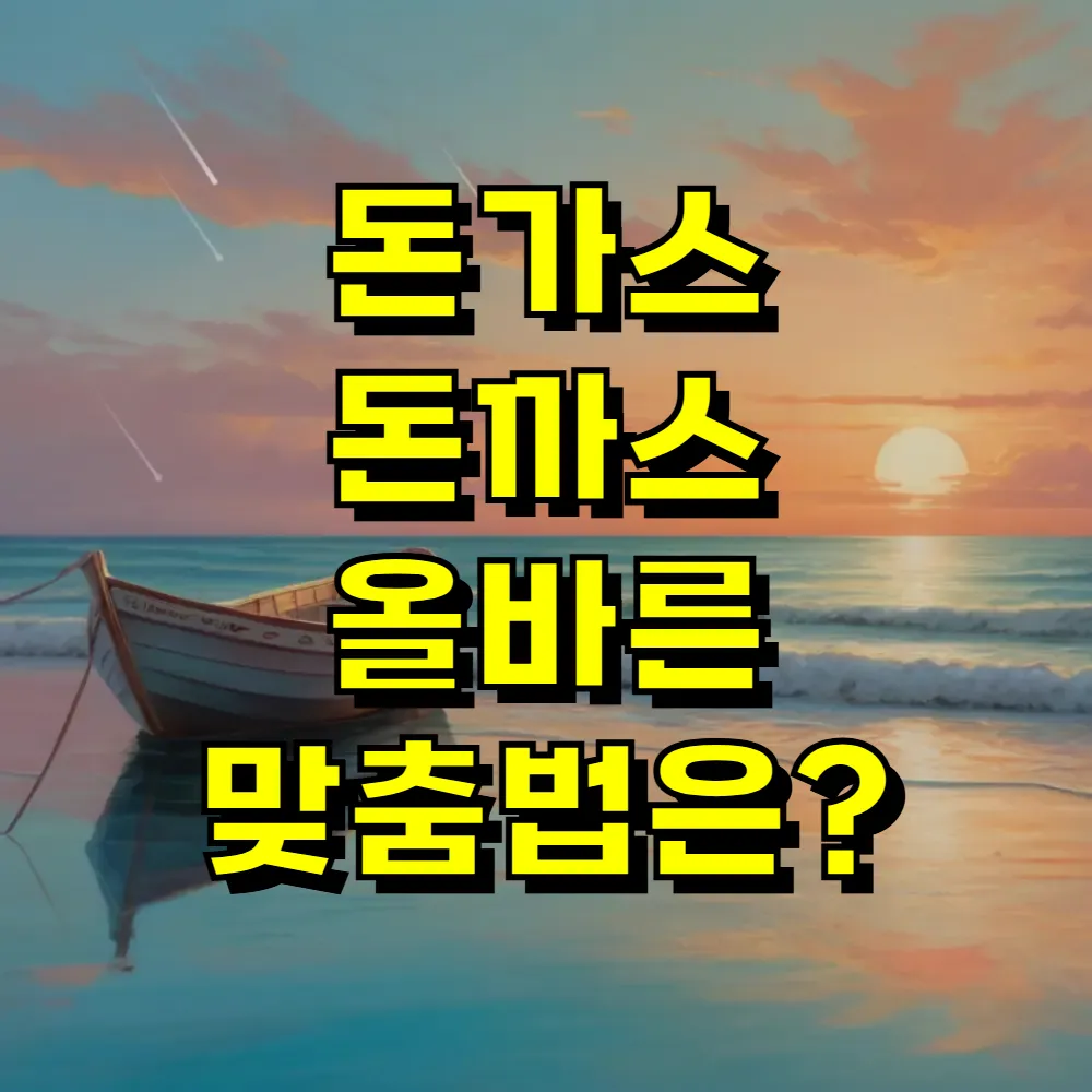 돈가스 돈까스 올바른 맞춤법은