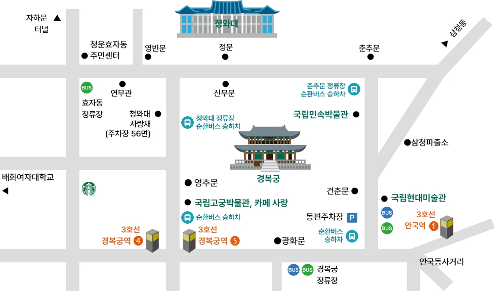 청와대 주차장 팁